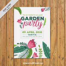 Free Vector Garden Party Poster Template
