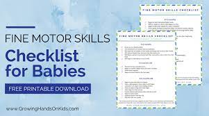fine motor skills checklist for es
