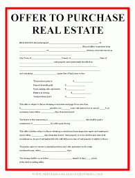 offer to purchase real estate form pdf