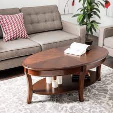 brown oval coffee table with best