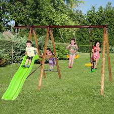 Trigano Oreka Kids Wooden Garden Swing