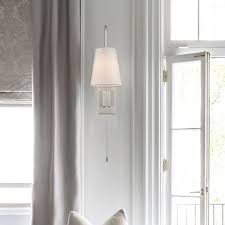 Plug In Wall Sconce Set Of Two Brushed
