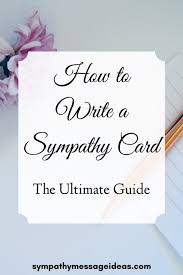 what to write in a sympathy card the