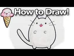 how to draw pusheen a cute kawaii cat