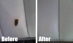 how to fix a burn hole in a car seat in