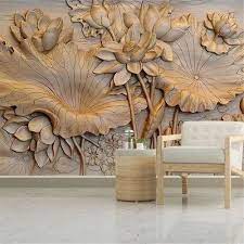Brown Frp New Home Decor Wall Mural