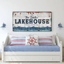 Lake House Decor Personalized Lake