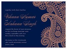 indian paisley wedding invitations by
