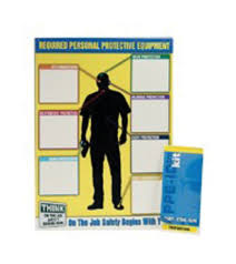 Accuform Signs Ppe Id Chart And Label Booklet And Kit Gloves Glasses And Safety Facility Maintenance And Safety