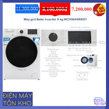 Máy giặt Beko Inverter 9 kg WCV9649XWST - Điện Máy Tồn Kho