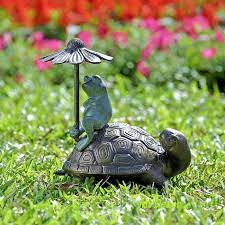 Frog Turtle Garden Sculpture
