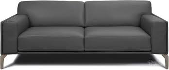 alessia dark grey leather sofa