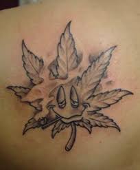 This tribal weed tattoo is one of the most popular designs. Doobie Art