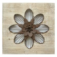 Distressed Flower Wood Wall Decor With