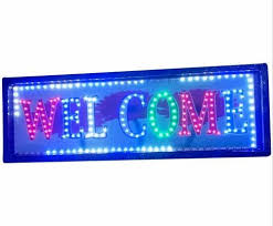 Color Changing Welcome Led Light Wall