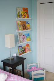 Book Shelf Display With A Wall Of Books
