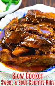 slow cooker sweet and sour country ribs