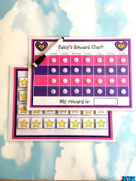Pink Reward Chart Stickers Personalised Reusable Dry Wipe Pen Chore Chart Chore List Kids Job Chart Good Behavior