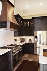 75 vinyl floor kitchen with dark wood