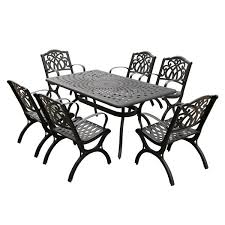 Black Patio Dining Set With Chairs