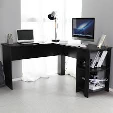 Shop wayfair for all the best black corner desks. Black L Shaped Computer Desk Corner Pc Table Workstation Home Office W Shelves 711639638648 Ebay