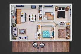 Granny Flat House Plan 2 Bedroom 60m2