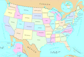Nice Map Of The U S States Holidaymapq United States Map