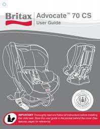 Britax Advocate 70 Cs User Manual