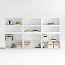 White Wood Kids Open Bookcases