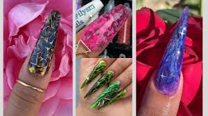 plastic wrap nail art compilation
