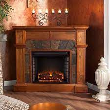Oak Electric Flat Or Corner Fireplace