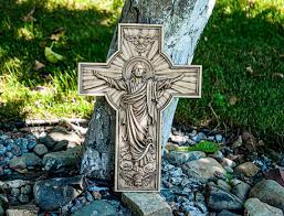 Wooden Crucifix Carved Wall Cross