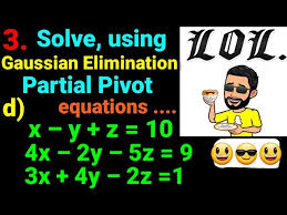 Partial Pivot Solve Equation