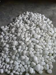 Tumbled Polished White Pebble Stones