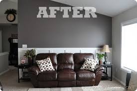 board and batten brown living room