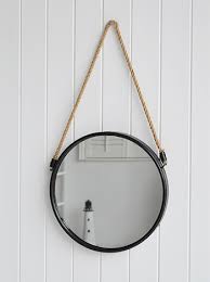 Porthole Round Mirror Hanging With Rope