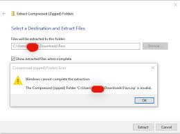 Windows Cannot Complete The Extraction Windows 10