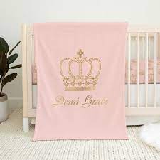 Personalized Baby Girl Blanket Princess