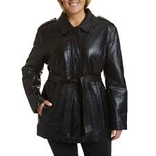 Excelled Plus Size Leather Wrap Coat 110140280