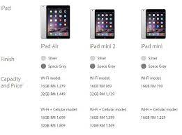 Please provide a valid price range. Apple Malaysia Reduce Prices For Ipad Air And Ipad Mini Soyacincau Com