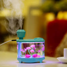 Us 11 05 25 Off Homgeek 460ml Fish Tank Usb Humidifiers Led Light Air Ultrasonic Humidifier Essential Aroma Diffuser Mist Maker For Home In