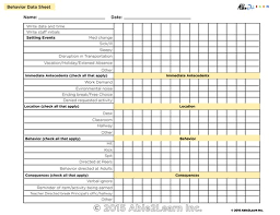 22 Perspicuous Free Abc Data Collection Sheet