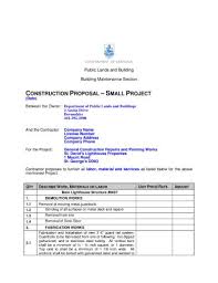 Free 9 Construction Proposal Samples Pdf