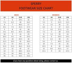 Sperry Shoe Size Chart In Inches Sperry Kids Size Chart