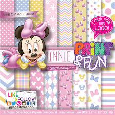 baby minnie mouse digital paper