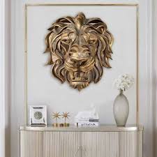 Lion Head Sculpture Wall Decor