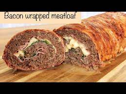 bacon wrapped meatloaf with ham cheese