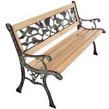 traditional garden bench wood metal