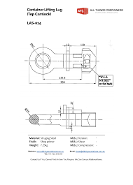 LAS-014 Container Lifting Lug(Top Camlock) - All Things Containers -  Shipping Container Parts & Accs