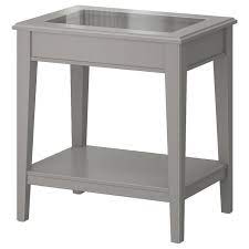 Liatorp Grey Glass Side Table 57x40